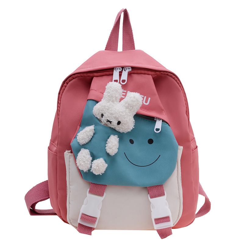 New Semester Cartoon Style Backpack for Kindergarten and Primary School Girls 30x10x25 cm кирпич красный