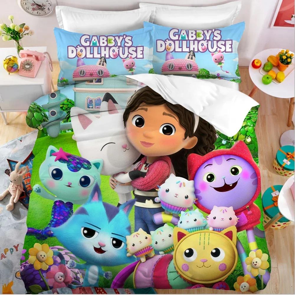 Set Biancheria da Letto Bambola Kawaii Gabby Copripiumino Morbido Con 1/2 Federe Per Bambini Adulti Copripiumino in Microfibra