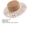 Sun Hat Breathable Large Brim Design Sun Protection Hat Lace Bow Decoration French Style Straw Hat Headwear