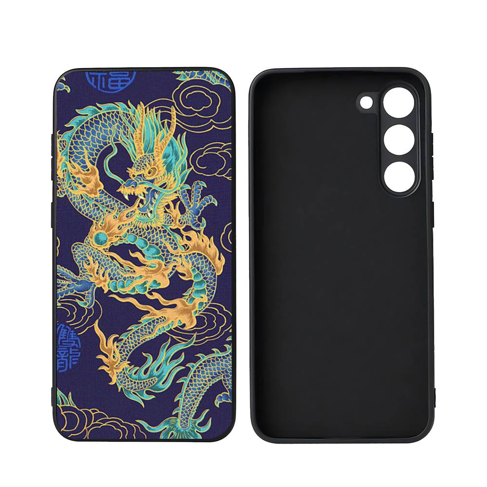 Fashion Animal Red Dragon Luxury Black Phone Case For Samsung Galaxy S23 S24 S25 Ultra S22 Plus S21