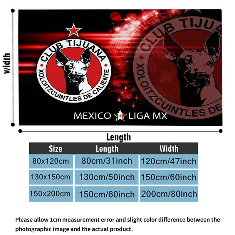 Tijuana Logo Print Flannel Blanket High Quality Warm Comfortable Cover for All Seasons Perfect for Gifts Home Decor