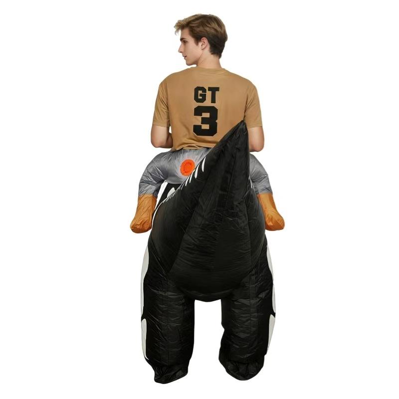 Red-Eyed Ribs Tyrannosaurus Rex Inflatable Suit Halloween Annual Meeting Stage Funny Performance Inflatable Suit
