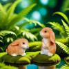 Voyyphixa Rabbit Miniature Figurines Set of Relaxing Rabbit Cute Gardening Landscape Bonsai Micro Landscape Accessories 8, Figures, Decorations,