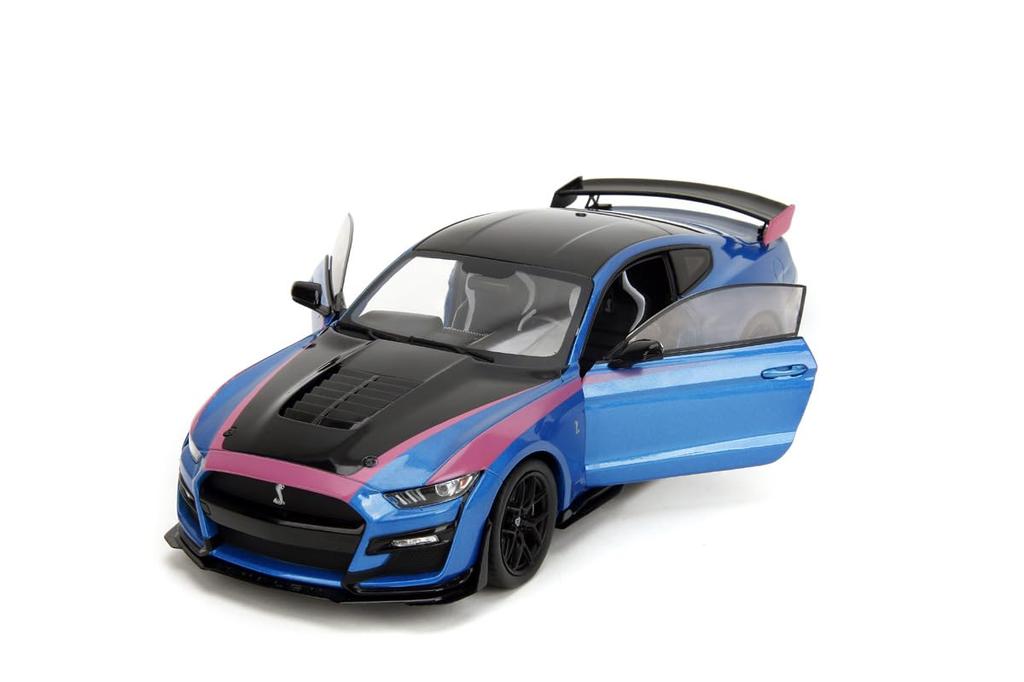 Kyosho Jada Toys PINK SLIP Series Scale 2020 Ford Mustang Shelby GT500 Blue Finished Model JADA35723 1/18