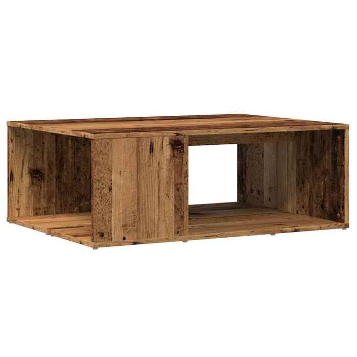 VidaXL Table basse vieux bois 90x67x33 cm bois d'ingénierie, table d'appoint, table de salon, table latérale, bout de 856552