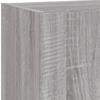 5 piece living wall unit with LED lighting grey Sonoma particleboard