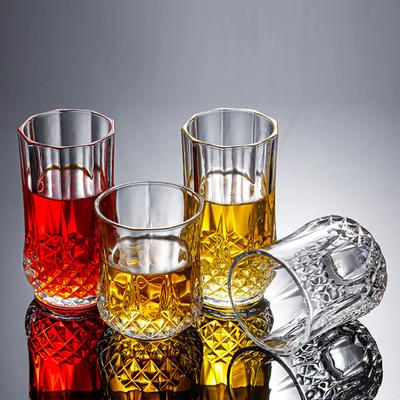 4pcs Sets Engraved Whiskey Glass Light Luxury Wine Glasses High End Drinking Glasses Party Bar Exquisite Glassware Water Bottle