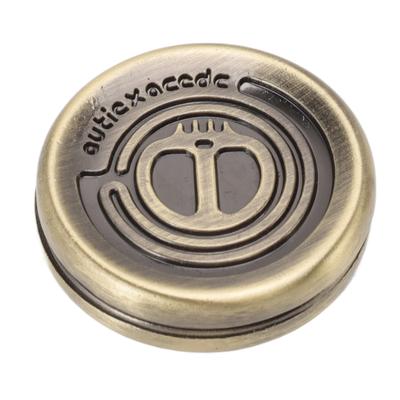 Devil Magnetic Push Slider EDC Stress Relief Metal Rotating Push Coin Stainless Steel Fingertip Toy