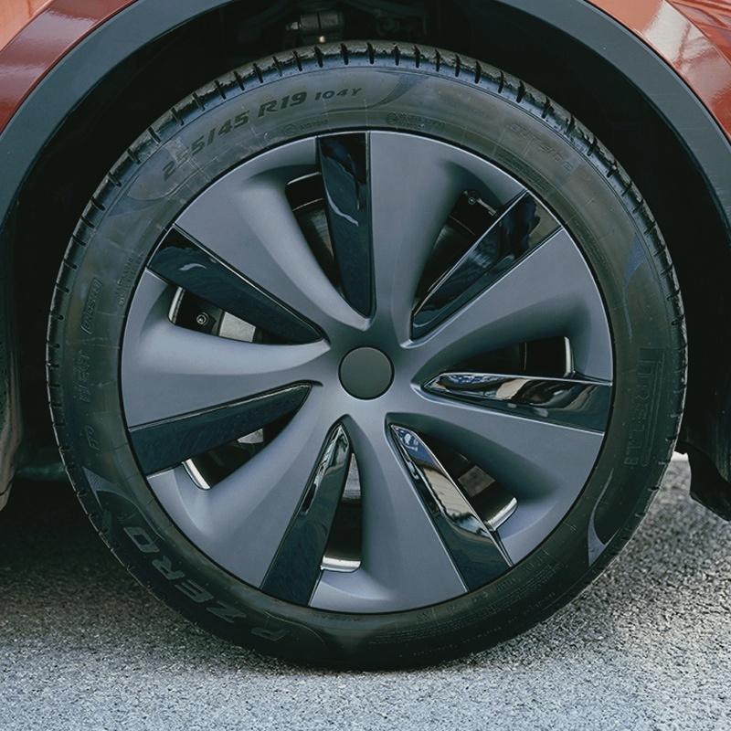 19Inch Wheel Hubcap for TESLA Model Y 2019-2024 4PCS Performance Replacement Hub Cap Automobile Wheel Full Rim Cover Accessories