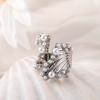 Korean Silver Color Imitation Pearl Open Rings For Women Girls Fashion Design Sense Wide Adjustable Finger Ring Jewelry Gift