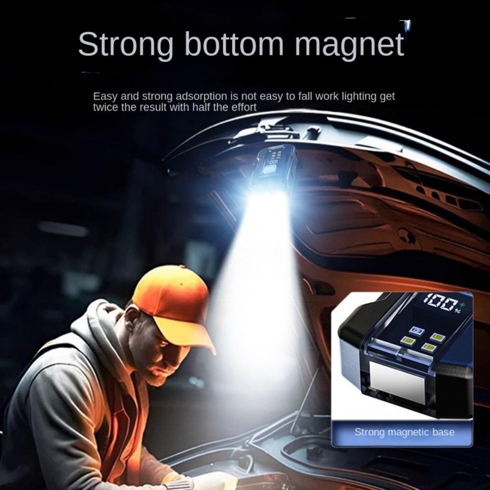 LED Display Rotatable Flashlight Super Bright Keychain  Flashlight  Camping Fishing Walking