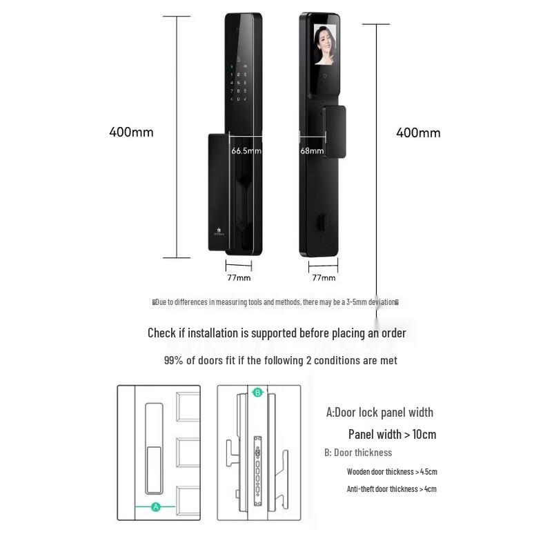 DESMAN Q2FV Facial Recognition Smart Door Lock