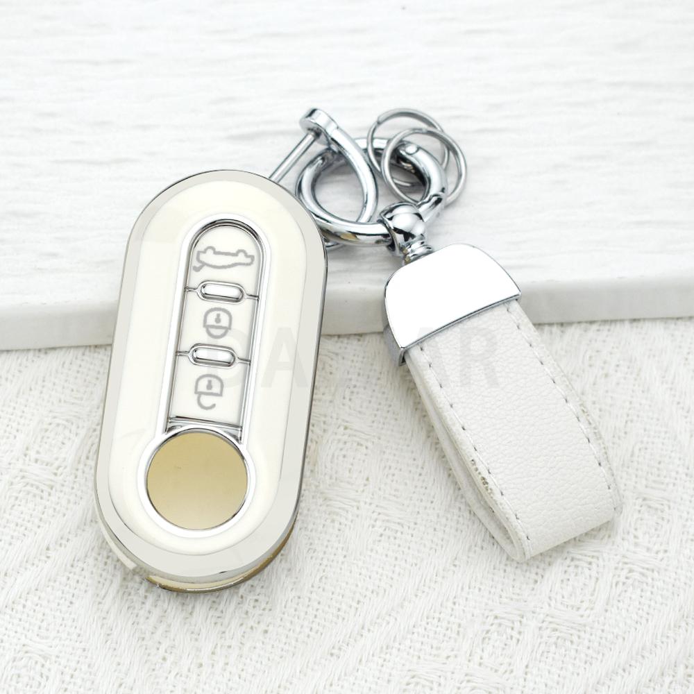 Auto Shell Case Fob for Fiat 500 Panda Punto Bravo Doblo Peugeot Boxer Citroen Relay Fiat Ducato Lancia Musa TPU Car Key Cover