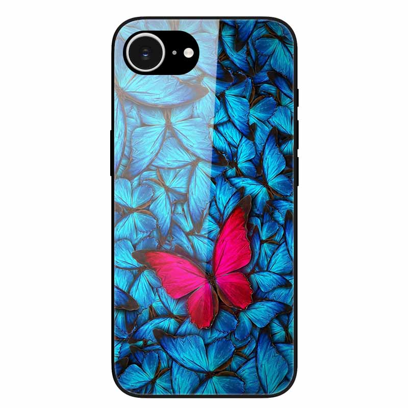 Tempered Glass Phone Cases For iPhone 16e 2025 Case Silicon Bumper Hard PC Back Cover Shell for iPhone SE (2025) / for iPhone16e