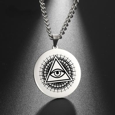 The Eye of Providence Necklace Jewelry All Seeing Eye Pendant Necklaces Stainless Steel Religion Jewelry