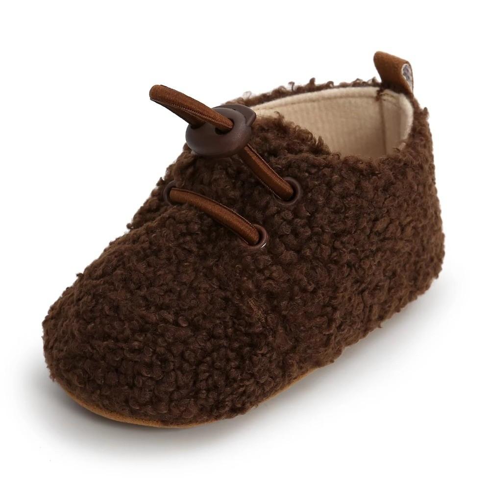 Anti-Slip Toddler Shoes Fluff Material Infant Crib Shoes New Winter Baby Shoes For Baby Girl