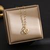Elegant Korean Micro-Inlaid Titanium Necklace - Luxurious Women's Clavicle Chain, Non-Fading, Unique Minority Design.