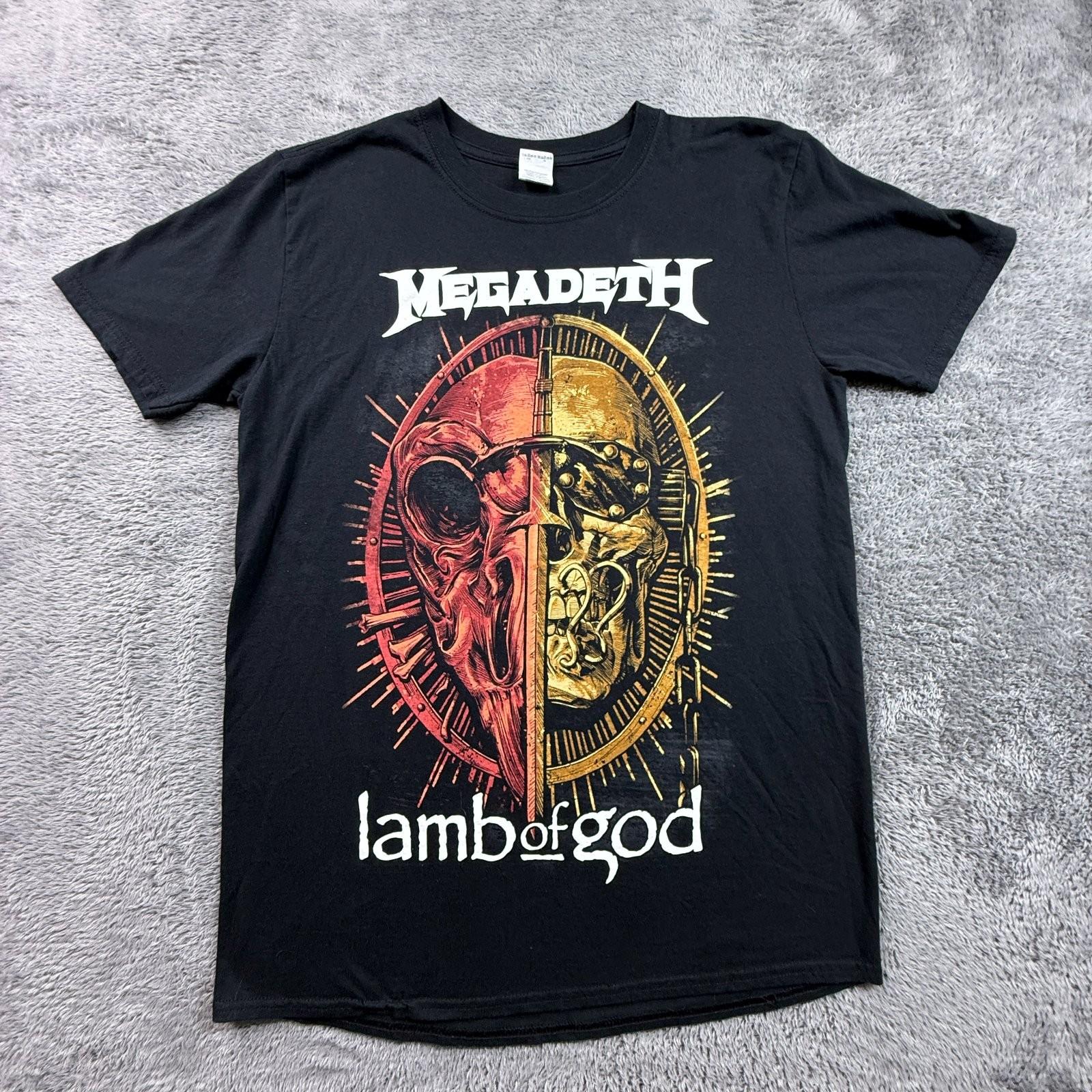 Megadeth Lamb of God Tour Mens L Black Band Tee 2021 Metal Trivium Unisex T-Shirt XL