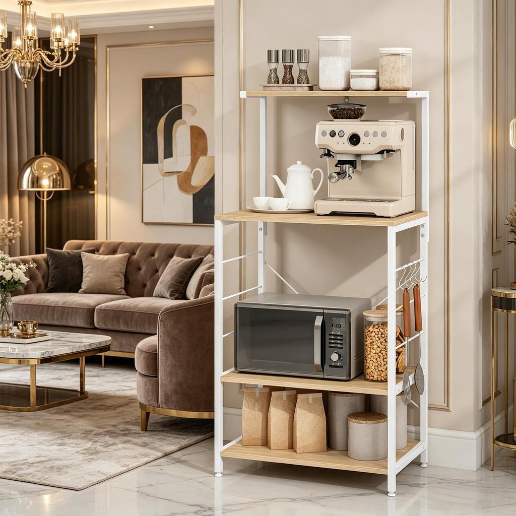 Practical Bookshelf, Microwave Stand, Storage Organizer, Flower Stand