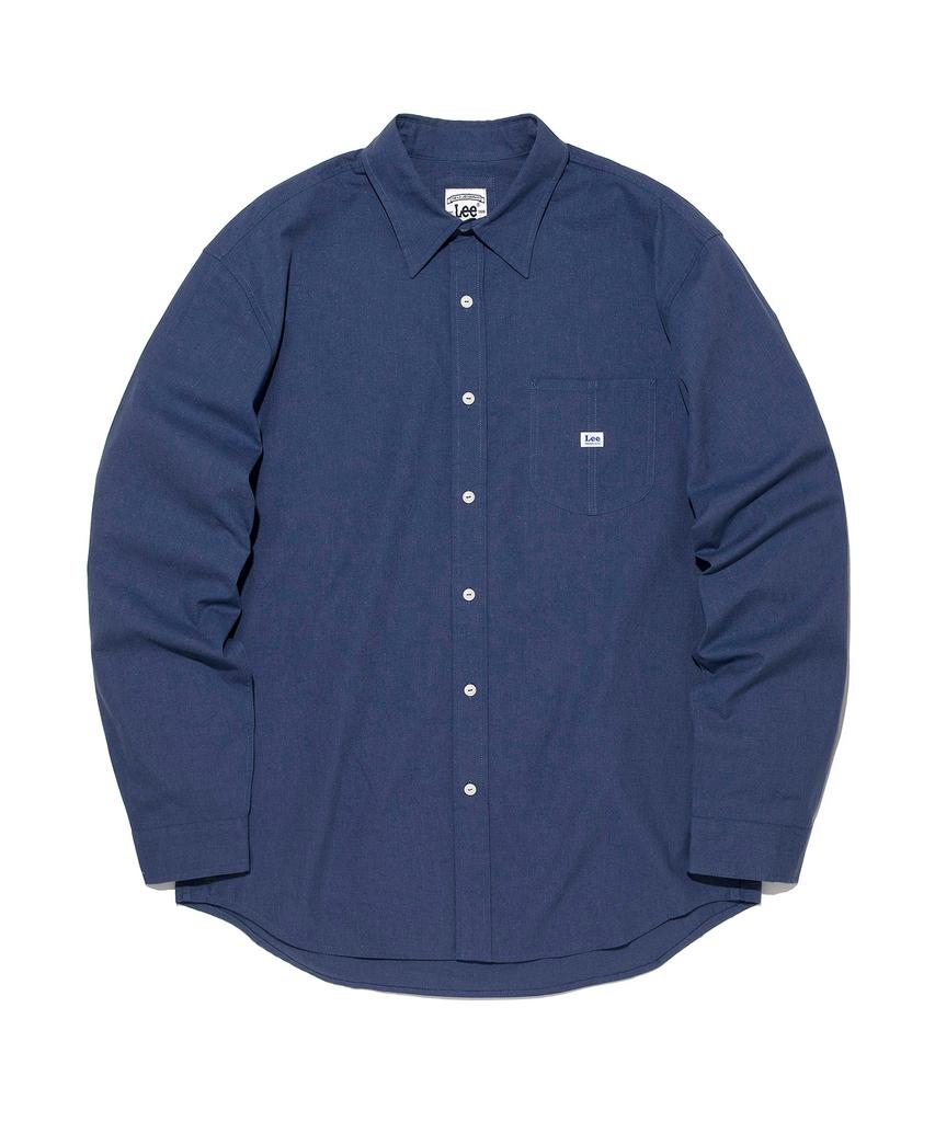 LEE Loco Pocket Linen Shirt Blue