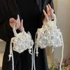 Spring Summer New Beaded Pearl Mini Children's Parent-child Model Hand-carried Oblique Span Small Shoulder Bag