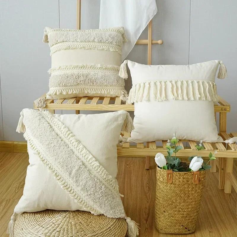 Nordic Plush Cushion Cover 45x45cm Soft Case Boho Decorative Pillow Case For Sofa Living Room Throw Pillow Cover Home Decor
