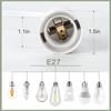 E27 Lamp Base Holder With Switch Wire EU Plug 1.8m Power Cord Cables For Pendant Led Bulbs Fixture Hanglamp Suspension Socket