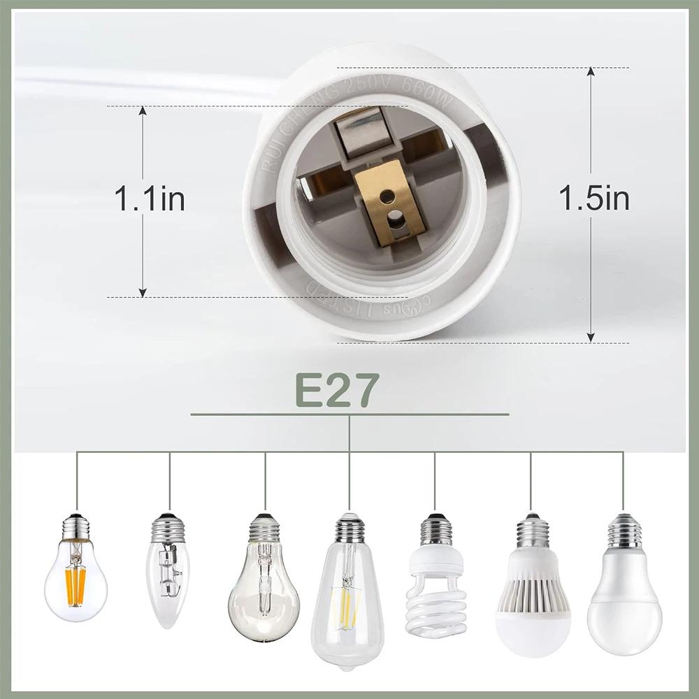 E27 Lamp Base Holder With Switch Wire EU Plug 1.8m Power Cord Cables For Pendant Led Bulbs Fixture Hanglamp Suspension Socket