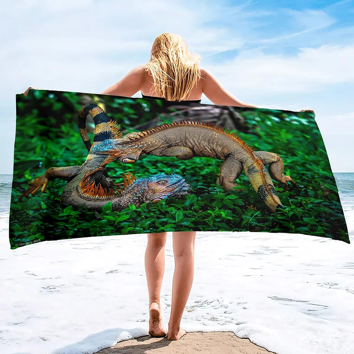 

Wild Animal Spots Beach Bath Towel Soft Absorbent Microfiber Hand Towels for Hair Spa Hotel Bathroom Beach Kitchen Spa Gym Towel W40*H60(CM)