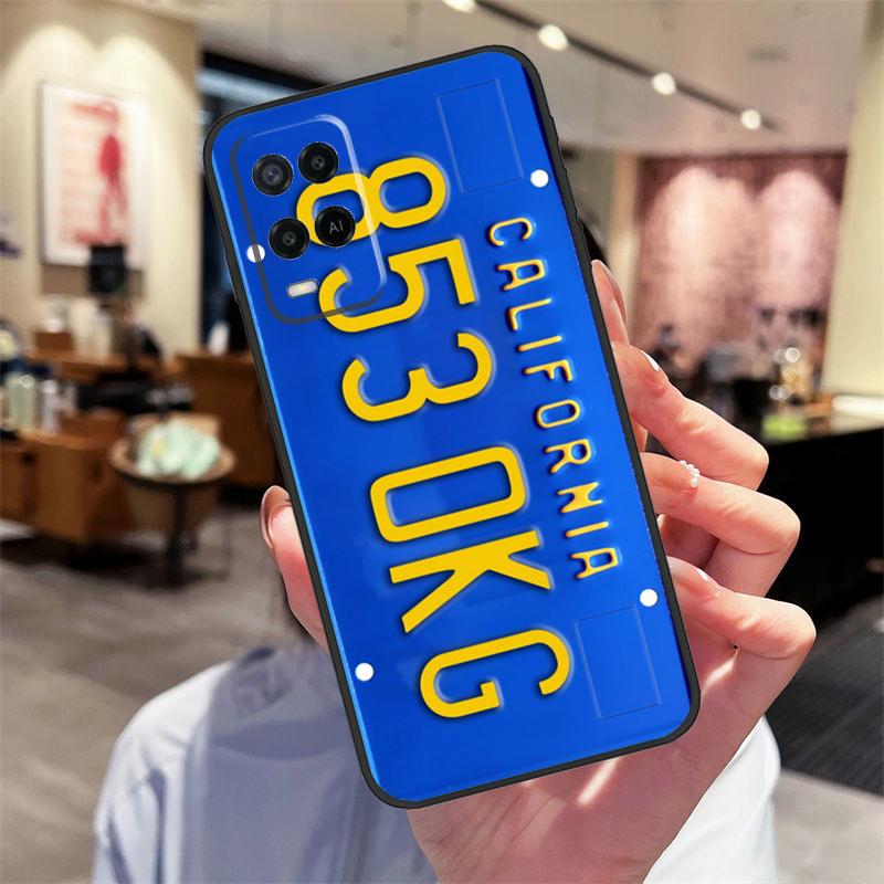 License Plate Number Case For Oppo A40 A60 A80 A18 A38 A58 A78 A98 A16 A76 A96 A15 A17 A77 A74 A94 A54 A57S Cover