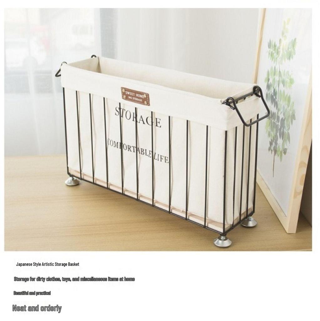 Nordic Style Iron Storage Basket with Wheels for Books, Snacks, Magazines, Yoga Mats & Sports Equipment