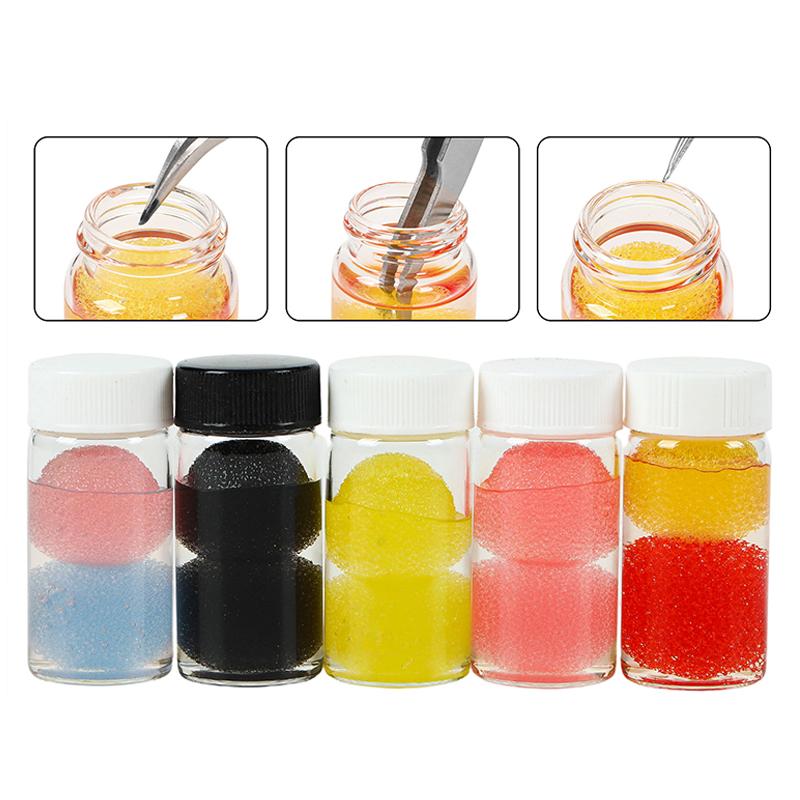 Tweezers Cleaner Plastic Bottle Eyelash Extension Tweezers Cleaning Solution Sponge Eyelash Glue Remover Tweezer Clean Tool