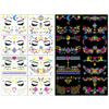 Face Tattoo Sticker Butterfly Temporary Tattoo Waterproof 4 Sheets UV Fluorescence Temporary For Women  High Quality