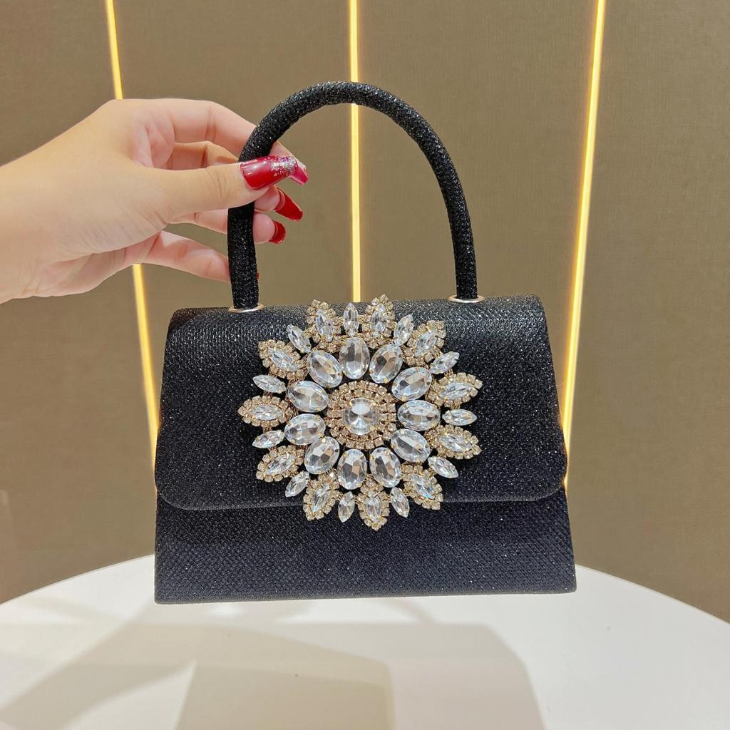 New Fashion Women Bag,Vintage Rhinestone Chain Square Bag,Diamond Handbag Crossbody Evening Bag