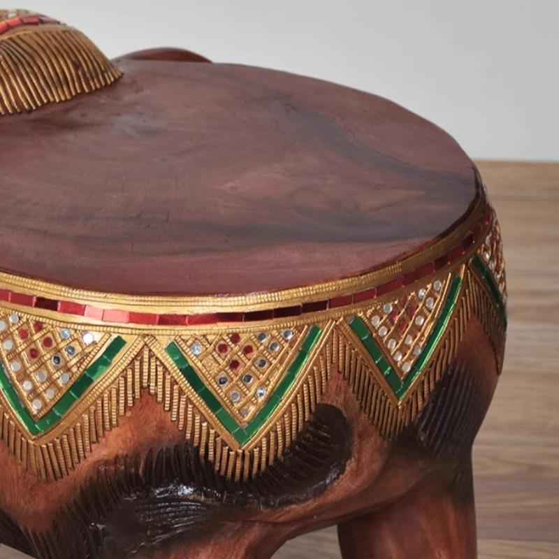 Elephant Shoe Changing Stool Wooden Children Stools Multifunctional Modern Living Room Stool Aesthetic Luxury Entrance Stools