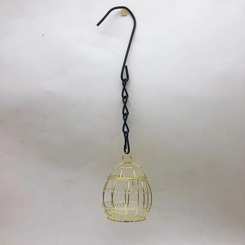 

Кормушка для птиц для наружного подвешивания, кормушки из шариков из сала, металлическая подвесная кормушка для птиц с крючками, кормушка из шариков из сала, кормушка для диких птиц для сада на открытом воздухе золотой