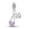 Charm New Authentic Copper Charm Bead Charms Bead Charms Sweet Love Heart Pendant Compatible With Bracelets Charm Valentines Day Jewellery Gift