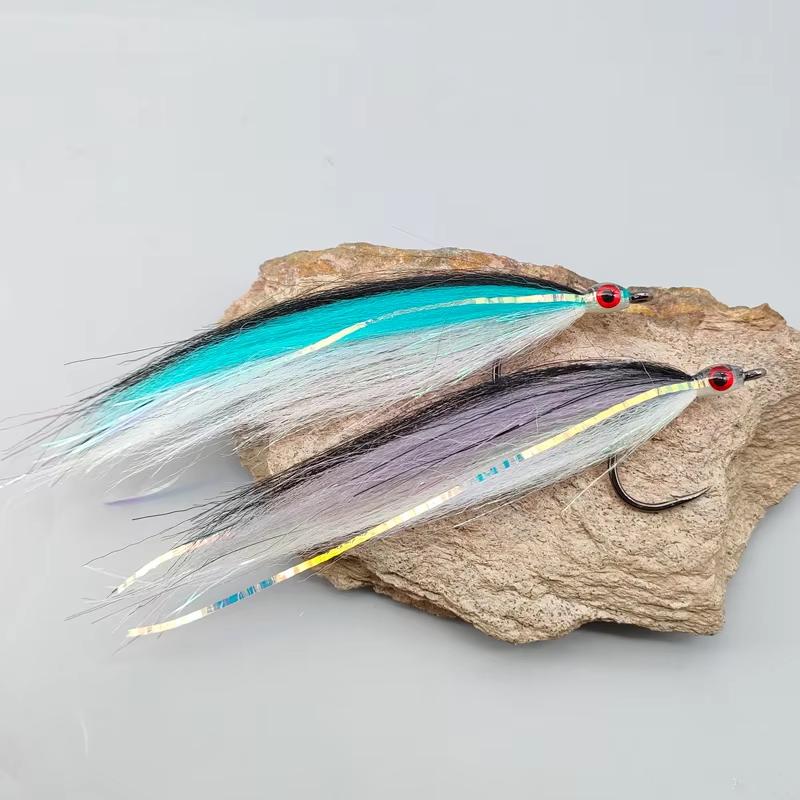 Baitfish Streamers 6/0# Hook Fly Fishing Flies Large Sinking Streamer Artificial Baitfish Lure Saltwater Freshwater Salmon Fly
