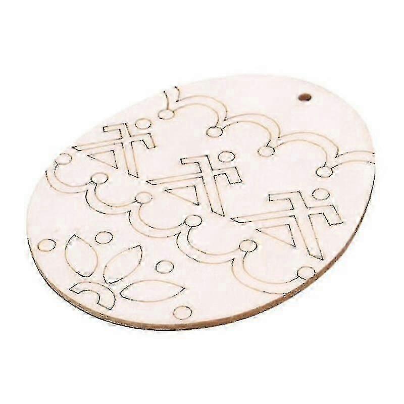Wooden Party Decor Easter Eggs Crafts Wood Chip Festival Hanging Ornaments