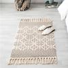 Cotton Linen Tassel Non-Slip Door Sofa Mat Floor Carpet Area Rug Tapestry Decor