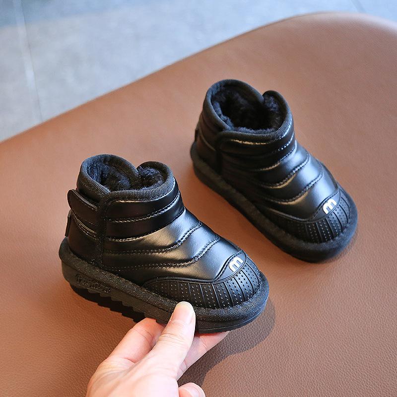 Детские зимние ботинки новые зимние для мальчиков с начесом утолщенные хлопковые ботинки — фото 13