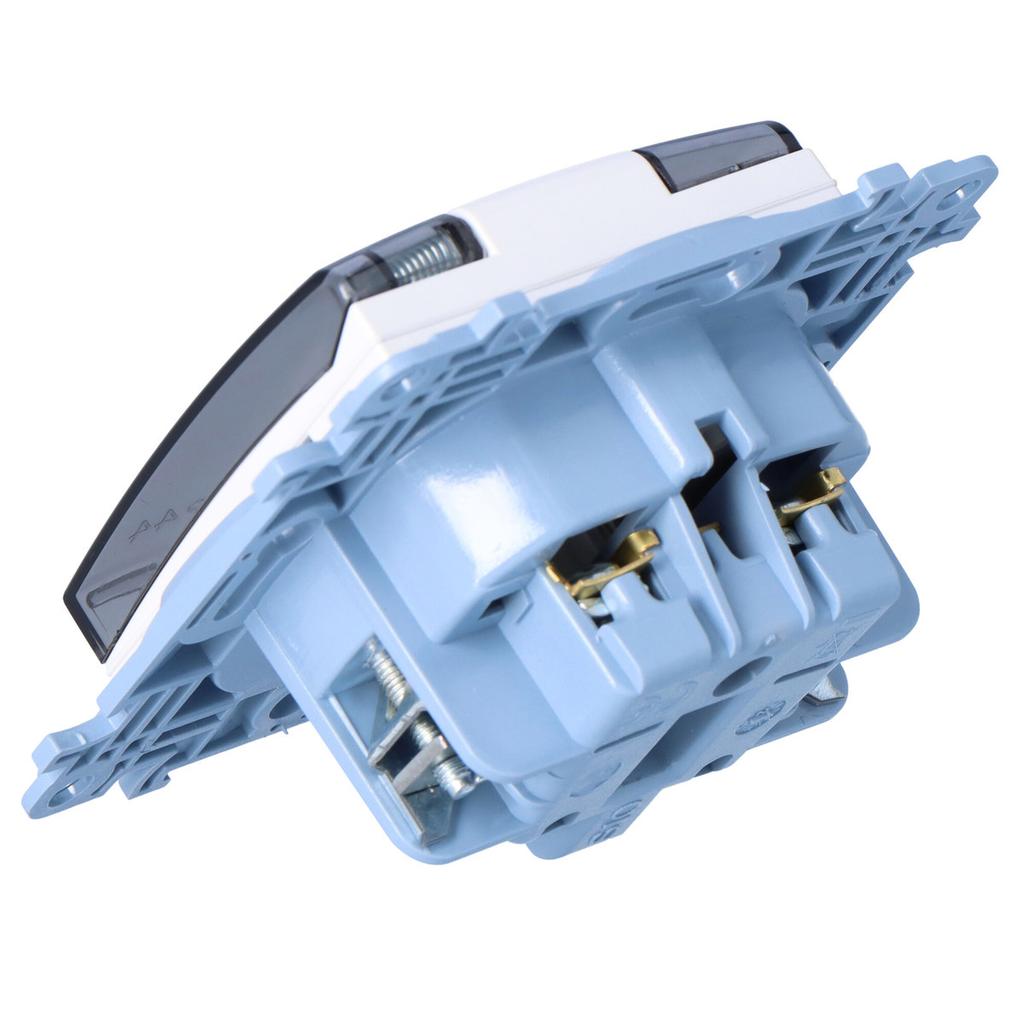 Plug Socket for IP44 Version with Seal - Transparent Flap (module)