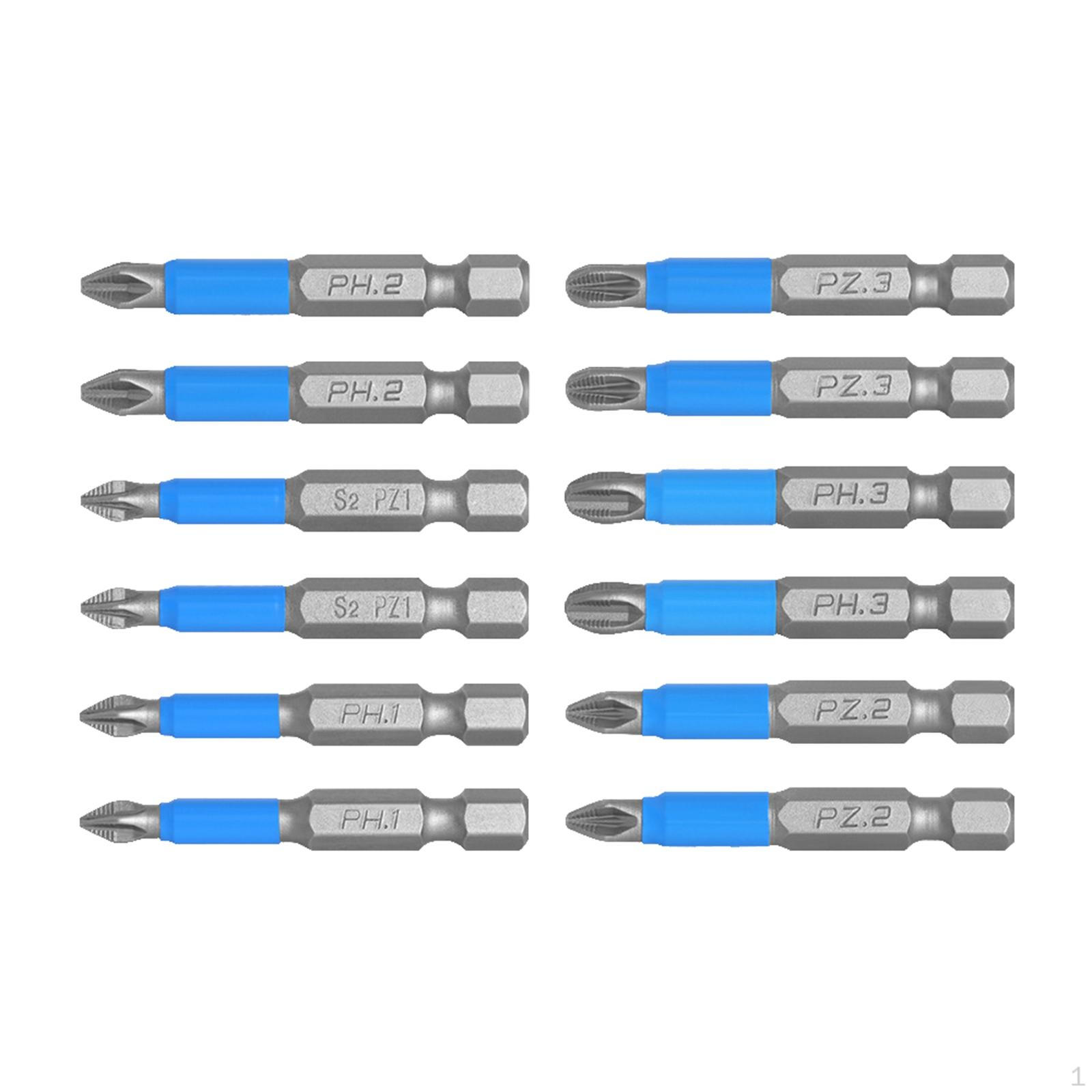 

Non Slip Screw Driver bits Alloy Steel Extractor 1/4 Hexagon 50mm Screwdriver bit for Electric 12pcs_6.35mmx50mm