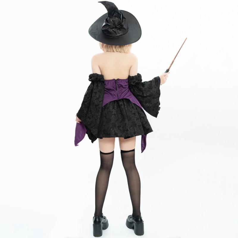 Halloween Costume Magic Witch, Punk Witch Hat Sexy Party Dress