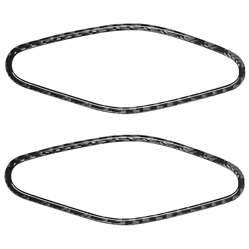 Precise Real Soft Carbon Fiber Sticker Car A-Pillar Speaker Panel Interior Trim Accessories Left-Hand Drive Carbon Fiber Color