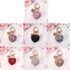 Dazzling Heart Pendant Keychain Love Shaped Cellphones Straps Unique Rhinestones Bag Pendant Stylish Phone Charm Jewelry