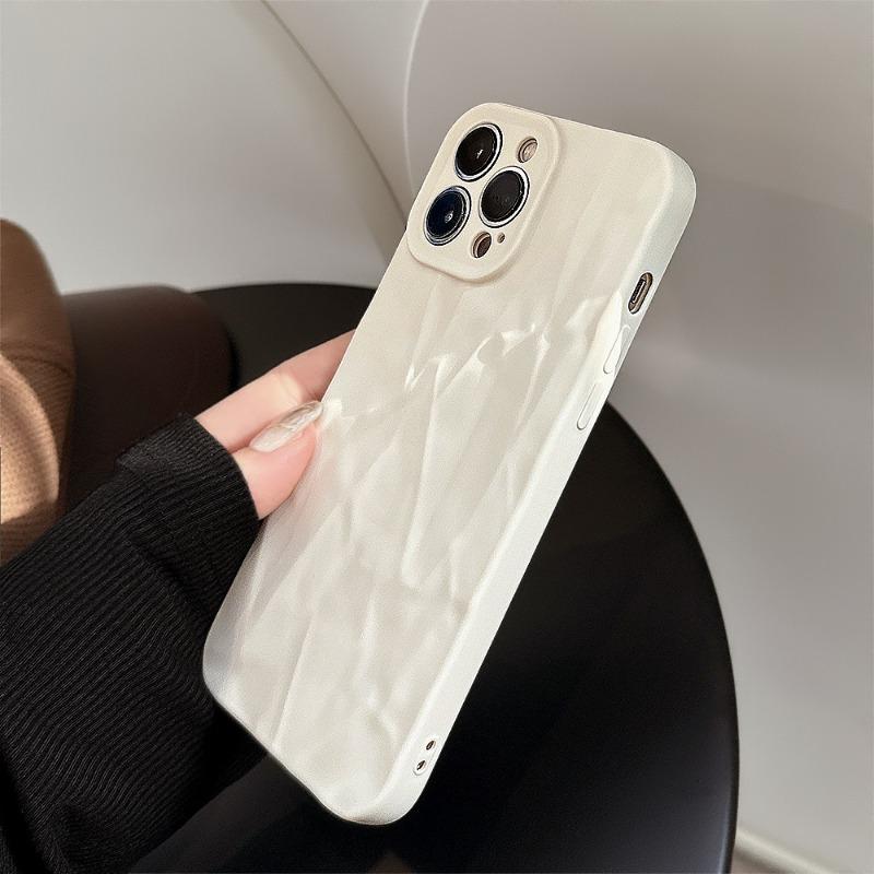 Luxury Wrinkle Matte Soft Silicone Case for iPhone 17 16 15 14 13 12 11 Pro X XR XS Max 7 8 Plus SE Shockproof TPU Full Cover