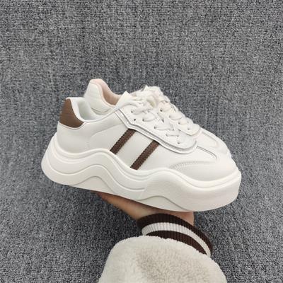 Chaussures Blanches à Semelles Épaisses pour Femmes Printemps Nouvelles Vague Fond Décontractées Polyvalentes Chaussures de Sport