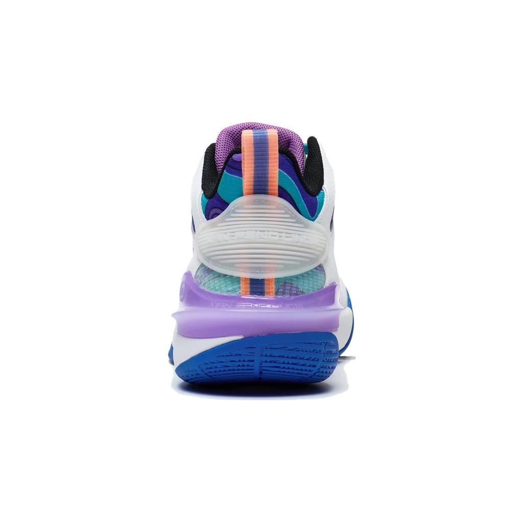 Li Ning Kids Basketball Comfortable Breathable Basketball Shoes Kids Sneakers Standard-White Sauce-Purple Micro-Crystal-Gray YKBT026-5