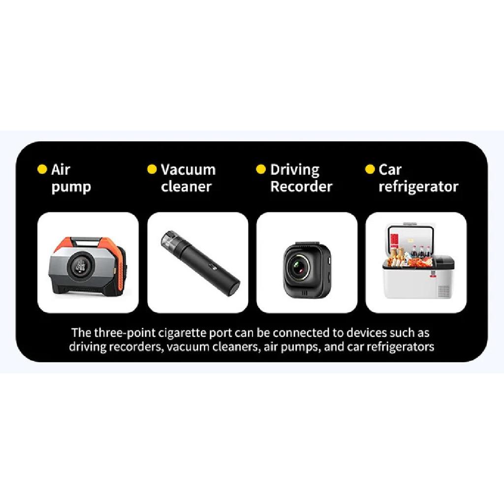 226W Car Charger Fast Charging Cigarette Lighter Split Adapter PD QC3.0 USB Voltage Display Front Rear Charge 12V 24V Truck SUV